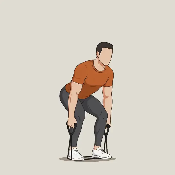 Resistance Band Deadlift exercise demonstration