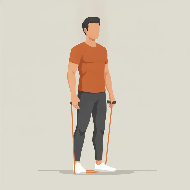 Resistance Band Deadlift end position