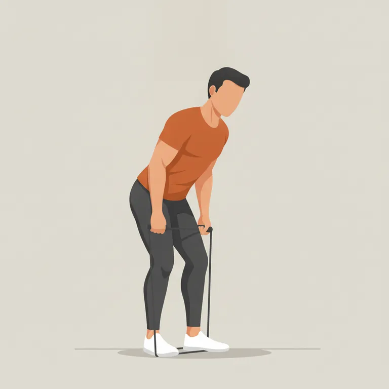 Resistance Band Deadlift starting position