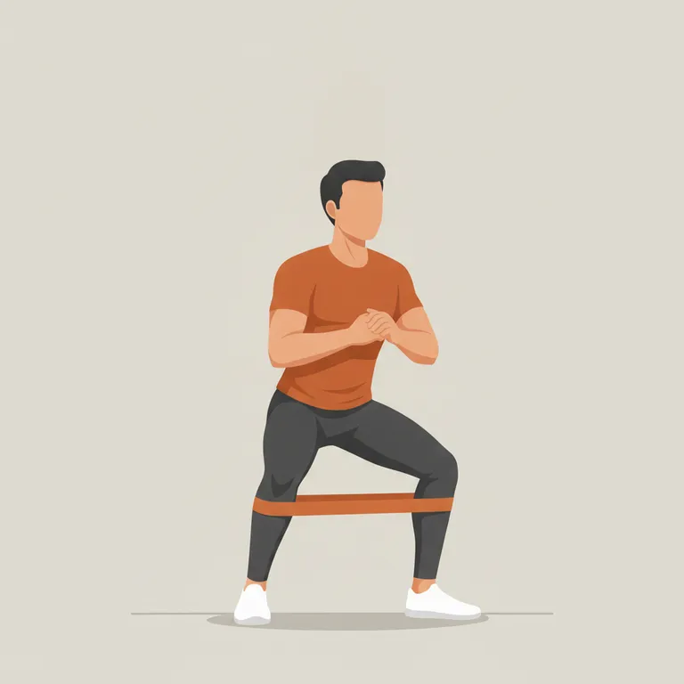 Band Lateral Walk end position