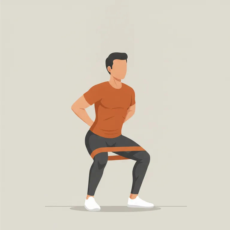 Band Lateral Walk starting position