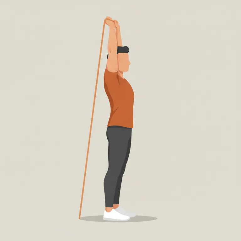 Band Overhead Triceps Extension end position