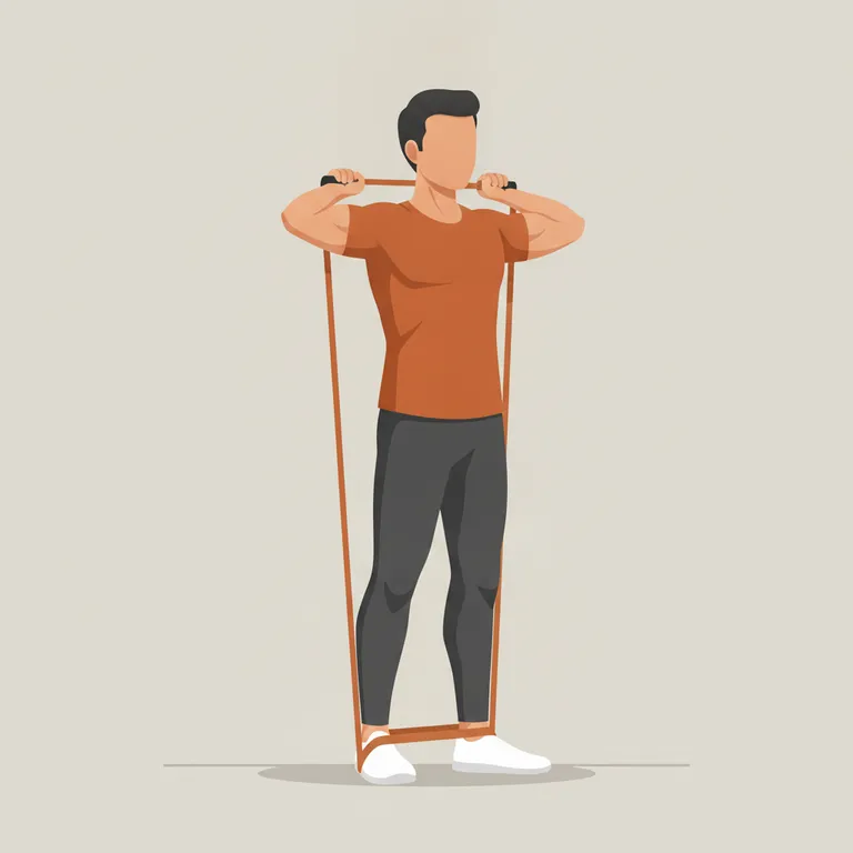 Band Overhead Triceps Extension starting position
