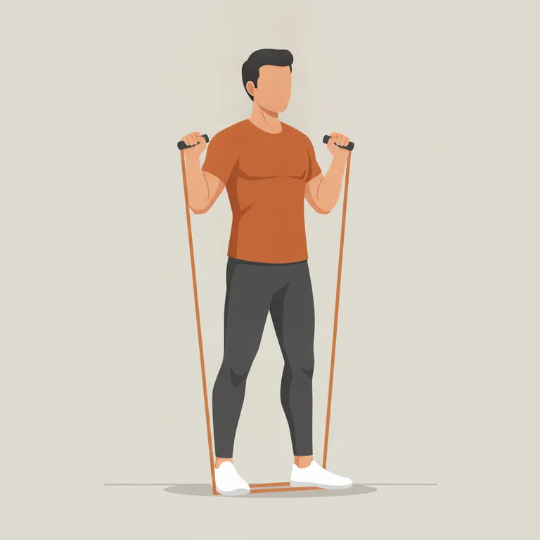 Resistance Band Squat starting position