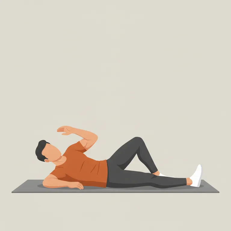 Bicycle Crunch end position