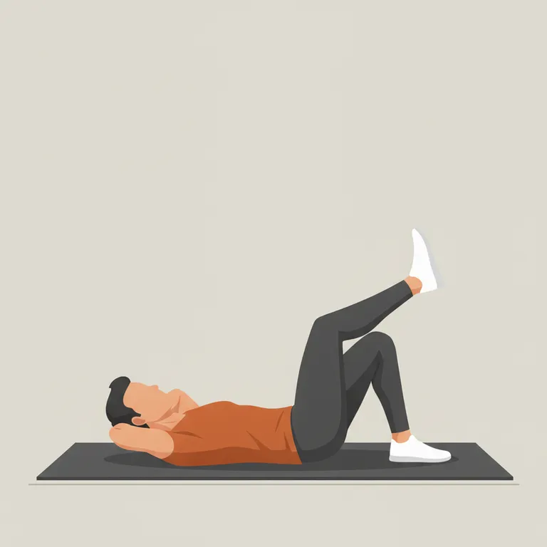 Bicycle Crunch starting position