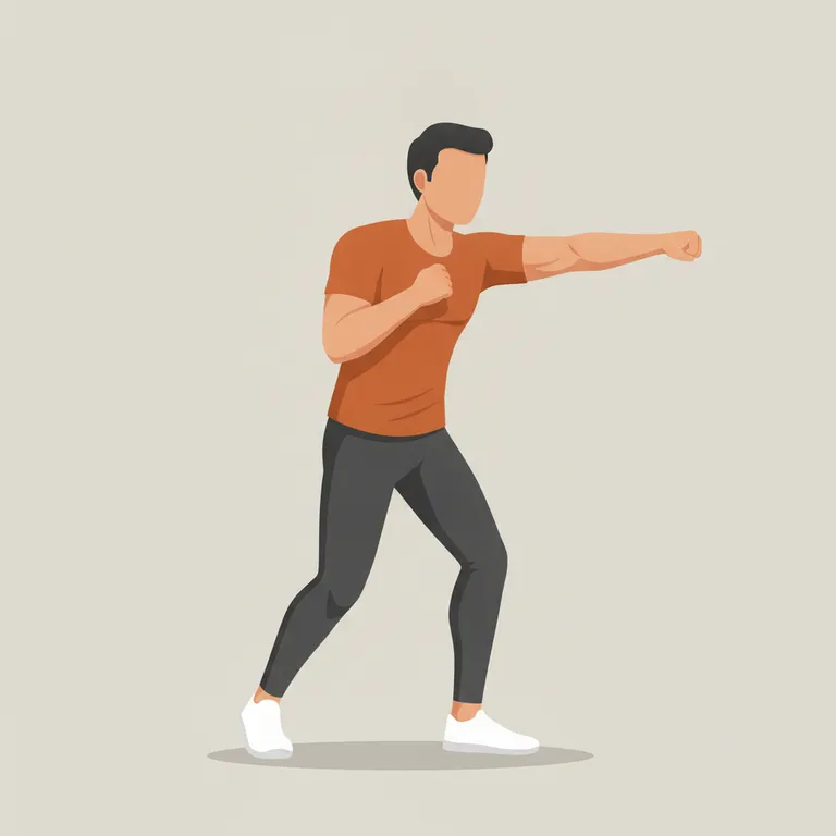 Boxer Shuffle with Punches end position