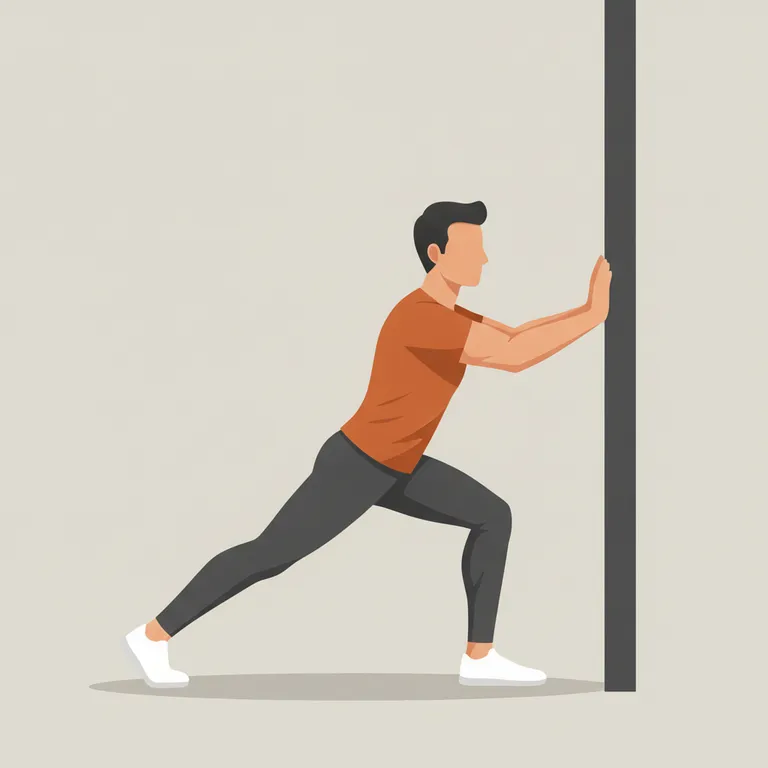 Wall Calf Stretch end position