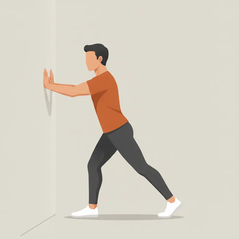 Wall Calf Stretch starting position