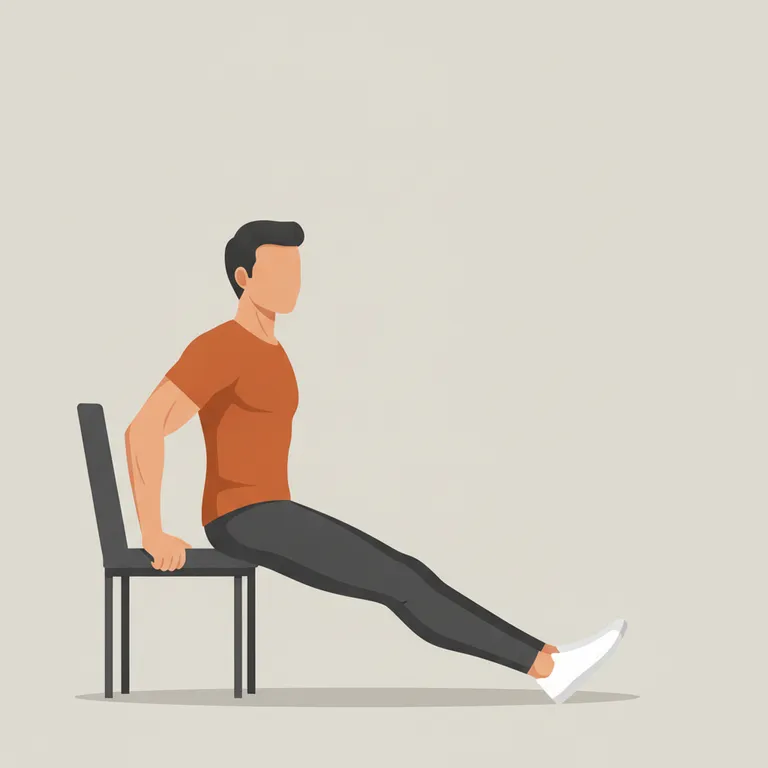 Chair Triceps Dips starting position