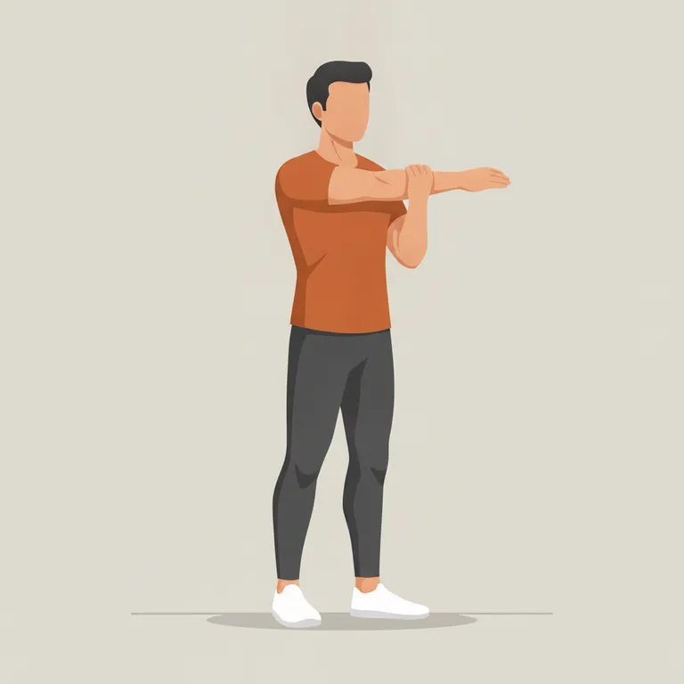 Cross-Body Shoulder Stretch end position