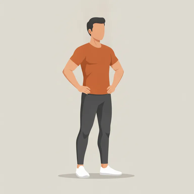 Curtsy Lunge starting position