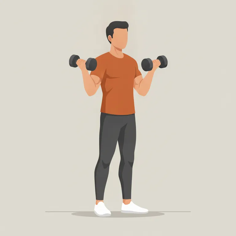 Dumbbell Bicep Curl end position