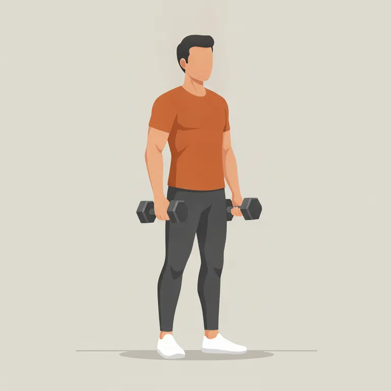 Dumbbell Bicep Curl starting position