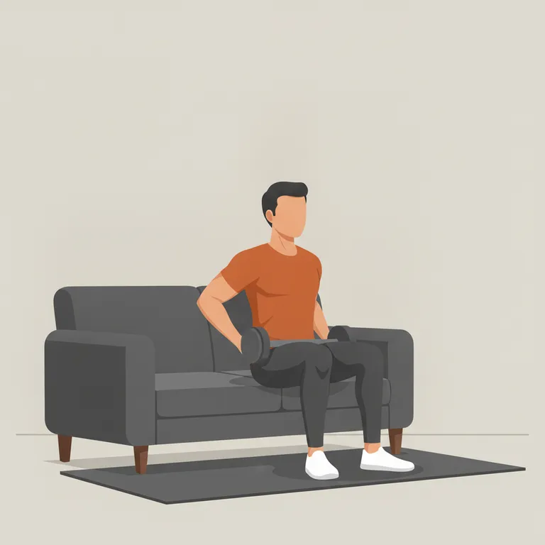 Dumbbell Hip Thrust starting position