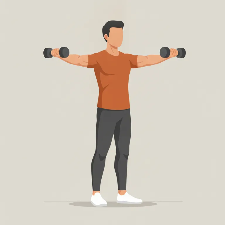 Dumbbell Lateral Raise end position