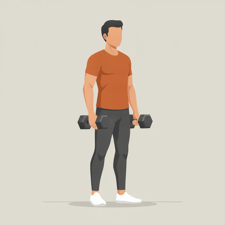 Dumbbell Lateral Raise starting position