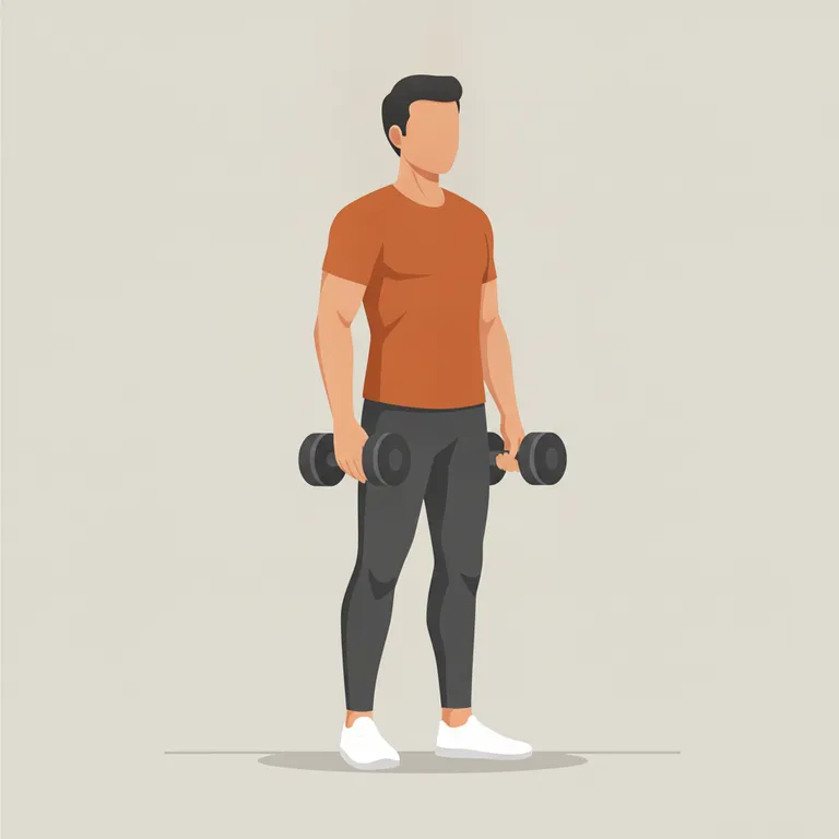 Dumbbell Romanian Deadlift starting position