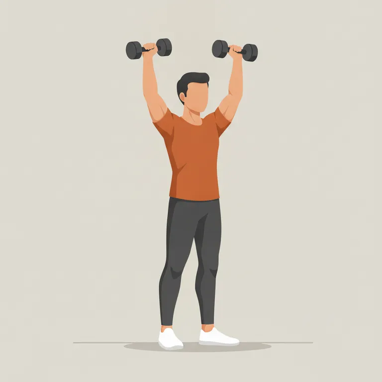 Dumbbell Shoulder Press end position