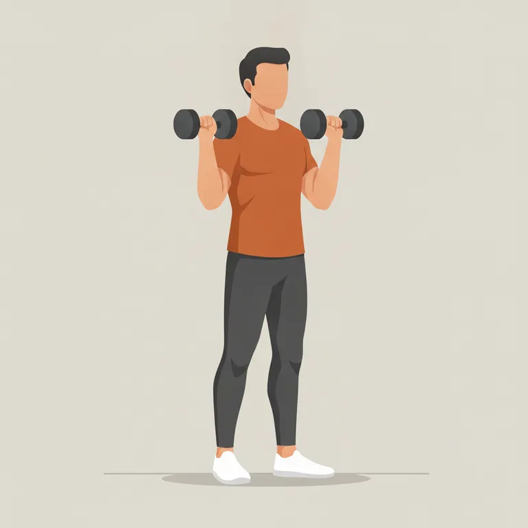 Dumbbell Shoulder Press starting position