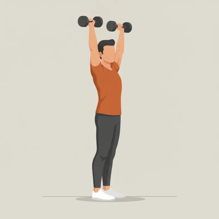 Dumbbell Thruster end position