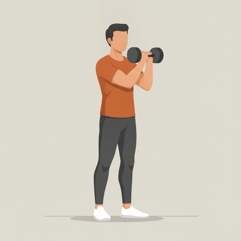 Dumbbell Woodchop starting position