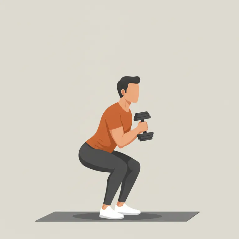 Goblet Squat end position