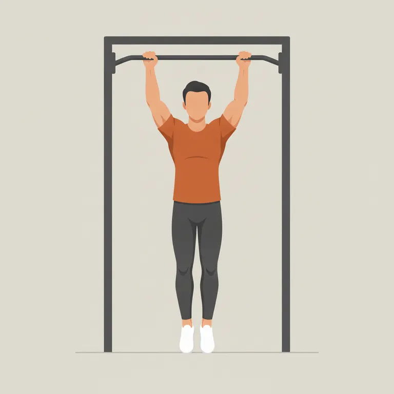 Hanging Knee Raise starting position