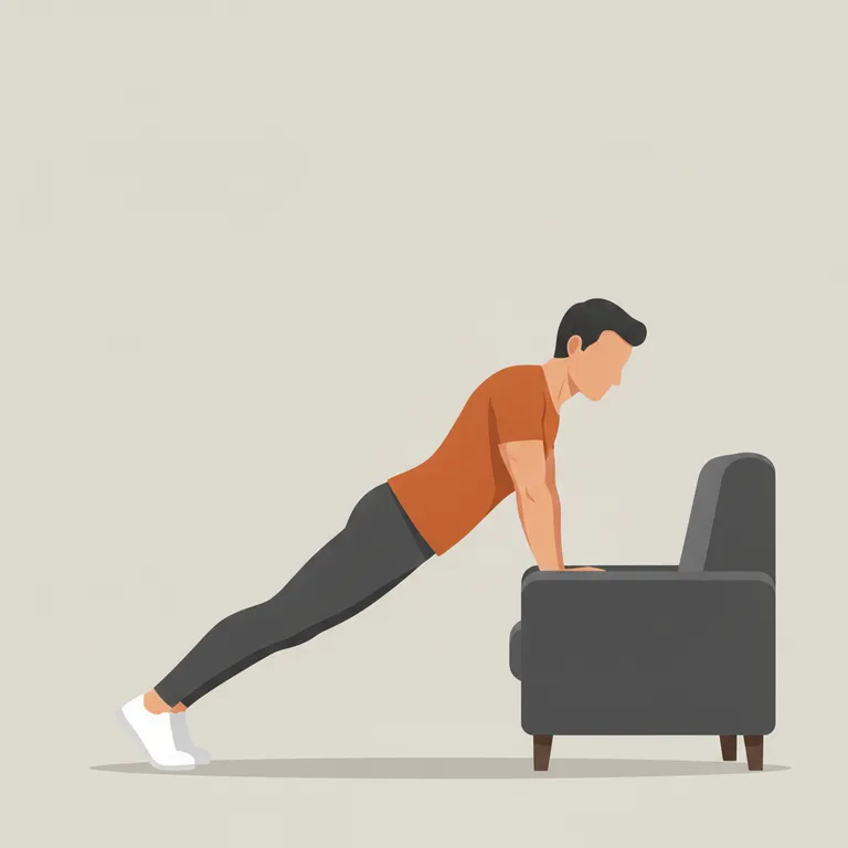 Incline Push-Up starting position