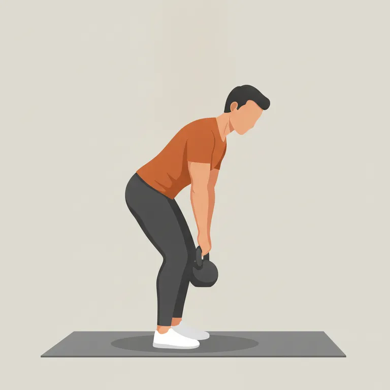 Kettlebell Deadlift starting position