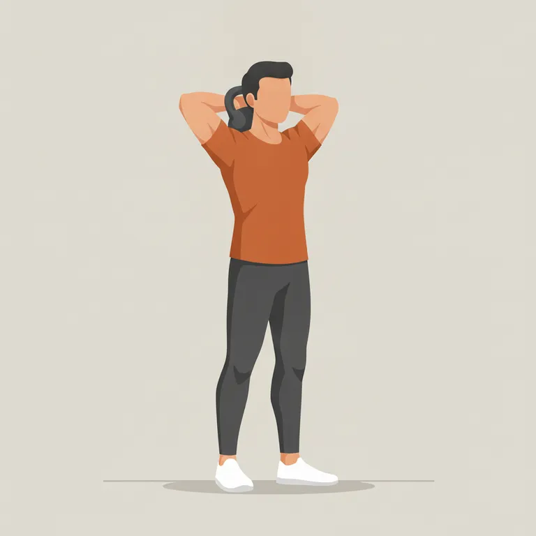 Kettlebell Halo end position
