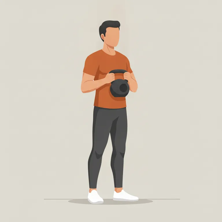 Kettlebell Halo starting position