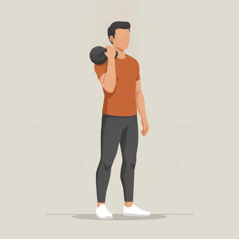 Kettlebell Overhead Press starting position