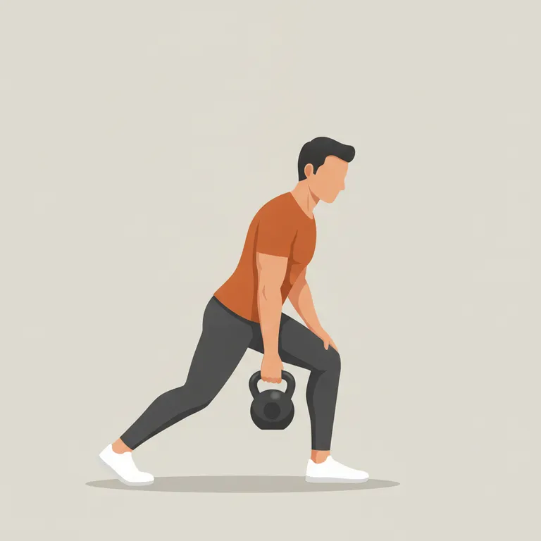 Kettlebell Single-Arm Row starting position