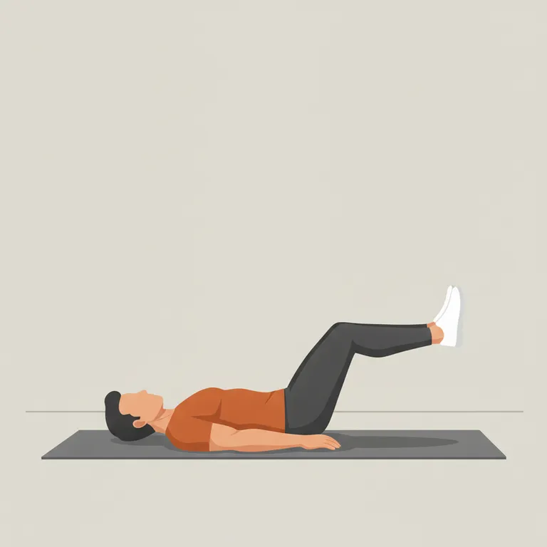 Lying Leg Raises starting position