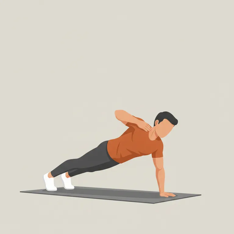 Plank Shoulder Taps end position