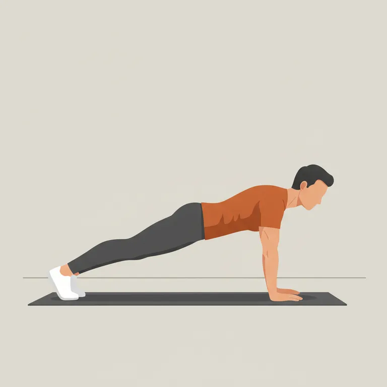 Plank to Push-Up starting position