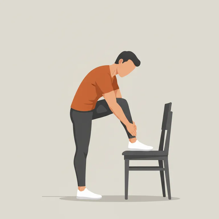 Standing Hamstring Stretch starting position