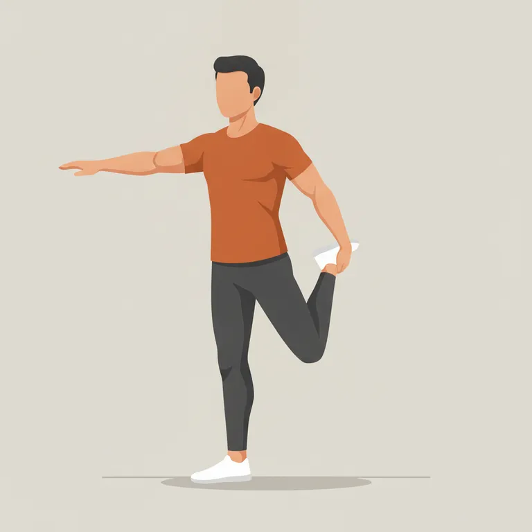 Standing Quad Stretch end position