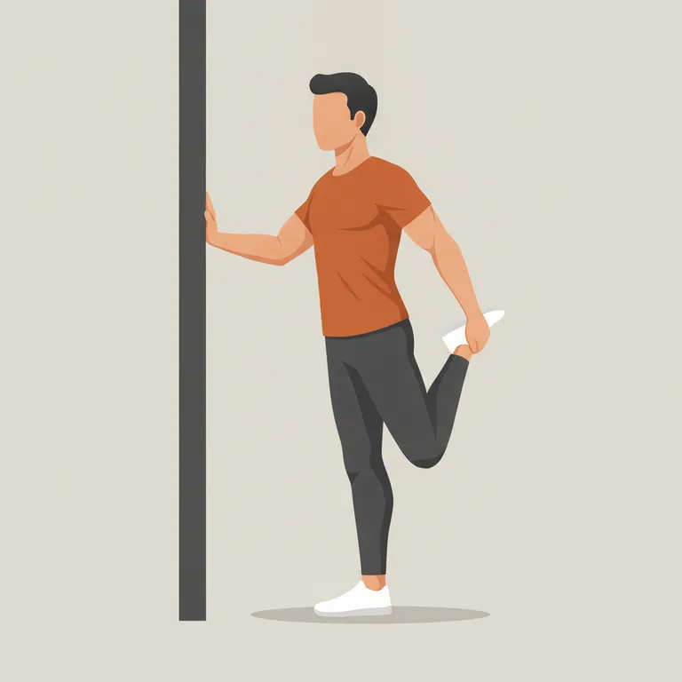 Standing Quad Stretch starting position
